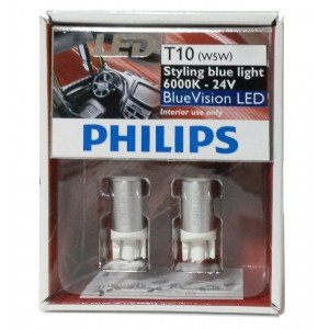 Led Pingao Philips Blue Vision Lanterna 6000K T10 W5W 24V