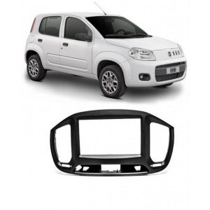 Moldura Painel Som 2 Din Novo Fiat Uno Fiorino Preto