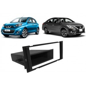 Moldura Painel Som 1-2 Din Nissan March Versa Cabrio 09032N