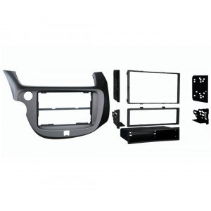 Moldura Painel Som 1-2 Din Honda Fit Grafite Cabrio 05001N