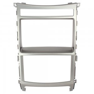 Moldura Painel Som 1-2 Din Vera Cruz Prata Cabrio 05009N