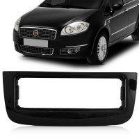 Moldura Painel Som 1 Din Fiat Punto Linea Cabrio Black Piano