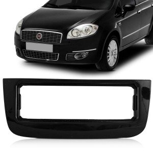 Moldura Painel Som 1 Din Fiat Punto Linea Cabrio Black Piano