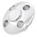 Kit 5 Calotas Alfa Cromada Fusca Brasilia Variant 4 Furos