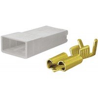 LUVA PARA TERMINAL FEM C/TERM.6.3MM. - 10 UNIDADES