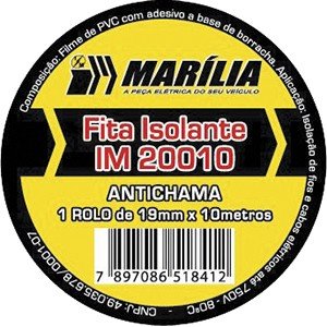 FITA ISOLANTE C/COLA MARILIA 10MT - 10 UNIDADES FITA ISOLANTE C/COLA MARILIA 10MT - 10 UNIDADES