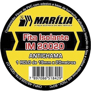 FITA ISOLANTE C/COLA MARILIA 20MT - 10 UNIDADES