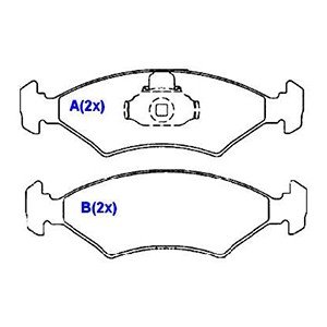 PASTILHA DE FREIO FIESTA 95>KA/1 0/1.3 97>