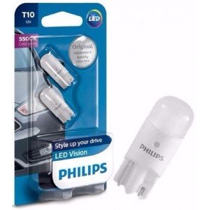 Lâmpada Philips Pingão LED Vision 5500k T10 Super Branca